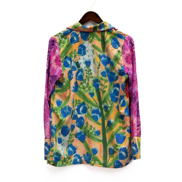 Anthropologie Roeqiya Fris Garden Bloom Pajama Set – Size S Floral Flannel - Picture 7 of 10